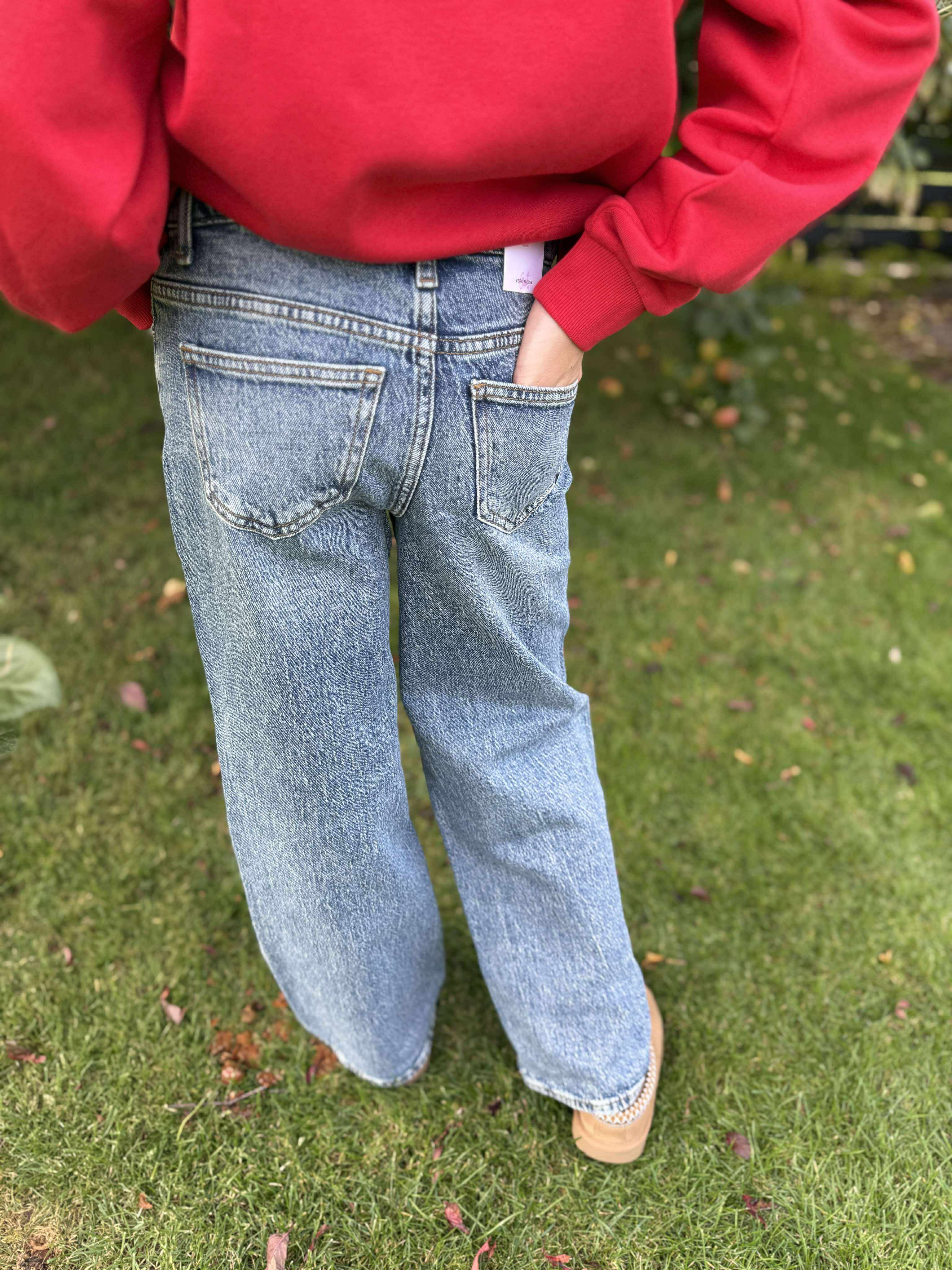 VMTESSA Girl Jeans - Medium Blue Denim